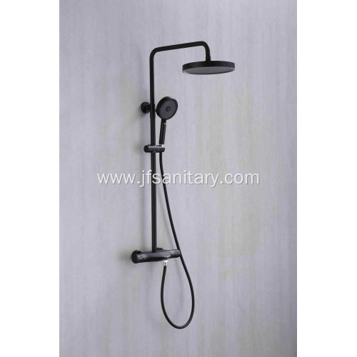 Stylish Thermostatic Shower Faucet Set Matte Black